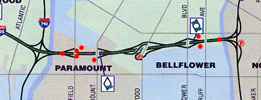 Eastern section of I-105